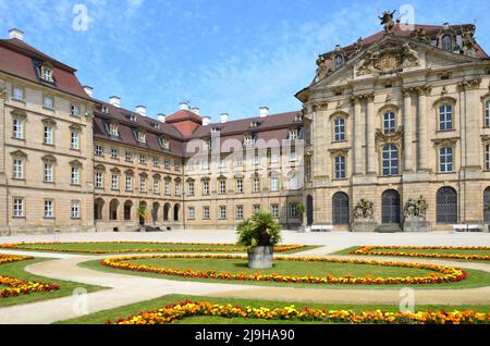 Schloss Weißenstein, résidence palatiale à Pommersfelden, conçue pour Lothar Franz von Schönborn, prince-évêque de Bamberg et archevêque de Mayence Banque D'Images