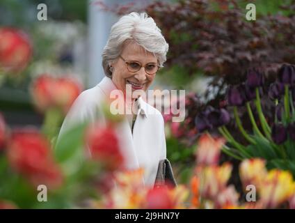 La duchesse de Gloucester lors d'une visite de membres de la famille royale au RHS Chelsea Flower Show 2022, au Royal Hospital Chelsea, à Londres. Date de la photo: Lundi 23 mai 2022. Banque D'Images