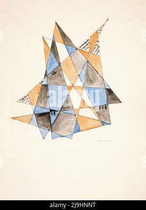 Art par David Kakabadzé - abstraction basée sur Sails,VI (1921) Banque D'Images
