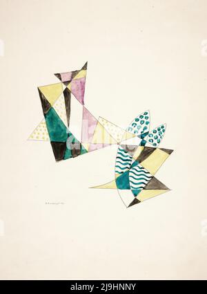 Art par David Kakabadzé - abstraction basée sur Sails, IV (1921) Banque D'Images