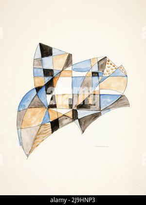 Art par David Kakabadzé - abstraction basée sur Sails, V (1921) Banque D'Images