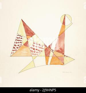 Art par David Kakabadzé - abstraction basée sur Sails, III (1921) Banque D'Images