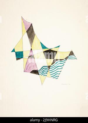 Art par David Kakabadzé - abstraction basée sur Sails, X (1921) Banque D'Images