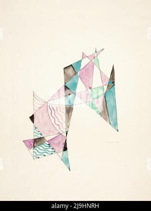 Art par David Kakabadzé - abstraction basée sur Sails, IX (1921) Banque D'Images