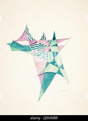 Art par David Kakabadzé - abstraction basée sur Sails, VIII (1921) Banque D'Images
