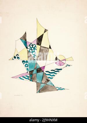 Art par David Kakabadzé - abstraction basée sur Sails, I (1921) Banque D'Images