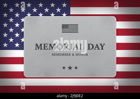 Memorial Day aux États-Unis. Rappelez-vous et honorez. Vacances fédérales pour se rappeler et honorer les personnes qui sont mortes pendant qu'ils servent dans les Etats-Unis armés Banque D'Images