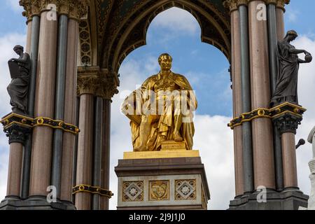 Prince Consort National Memorial (Princie Albert Memorial) à Kensington Gardens, Londres, Grande-Bretagne Banque D'Images