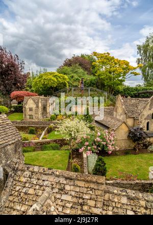 Village modèle à Bourton on the Water, Gloucestershire, Angleterre. Banque D'Images