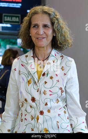 Madrid, Espagne. 23rd mai 2022. La princesse Elena d'Espagne assiste à la première 'El Comensal' au cinéma Paz à Madrid. Crédit : SOPA Images Limited/Alamy Live News Banque D'Images