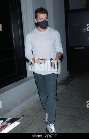 Célébrités dont Nicky Whelan et Frank Grillo vues à l'extérieur au restaurant Craig à Los Angeles, Californie avec: Ryan Phillippe où: Los Angeles, Californie, États-Unis quand: 28 mai 2021 crédit: Guillermo Proano/WENN Banque D'Images