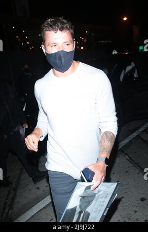 Célébrités dont Nicky Whelan et Frank Grillo vues à l'extérieur au restaurant Craig à Los Angeles, Californie avec: Ryan Phillippe où: Los Angeles, Californie, États-Unis quand: 28 mai 2021 crédit: Guillermo Proano/WENN Banque D'Images