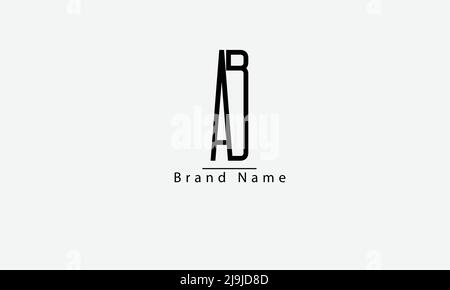 Lettres de l'alphabet initiales Monogram logo AB BA Illustration de Vecteur