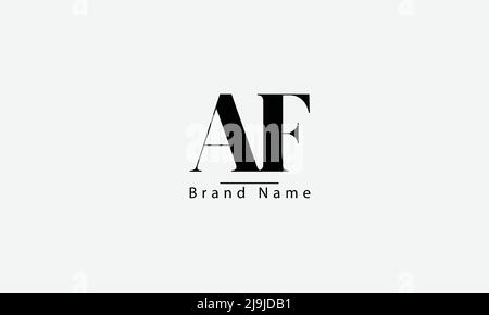 Lettres de l'alphabet initiales Monogram logo AF FA A F Illustration de Vecteur