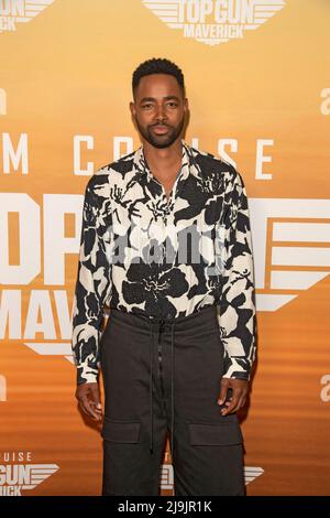 NEW YORK, NEW YORK - 23 MAI : Jay Ellis assiste à la projection « Top Gun: Maverick » de New York à AMC Magic Johnson Harlem le 23 mai 2022 à New York. Banque D'Images