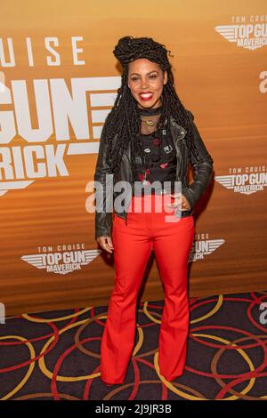 NEW YORK, NEW YORK - 23 MAI : Amirah Vann participe à la projection « Top Gun: Maverick » de New York à AMC Magic Johnson Harlem le 23 mai 2022 à New York. Banque D'Images