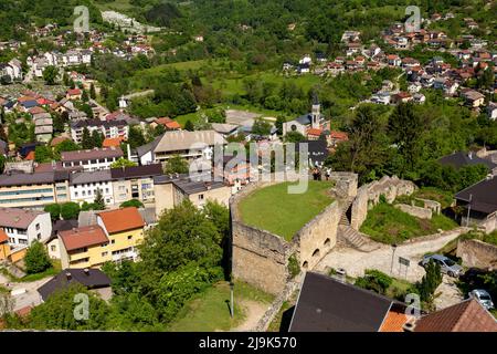 Ville de Jajce, capitale historique du Royaume de Bosnie, Bosnie-Herzégovine Banque D'Images