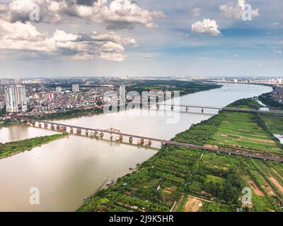 Vue aérienne du pont long bien. Banque D'Images