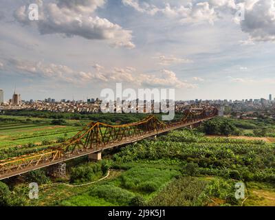 Vue aérienne du pont long bien. Banque D'Images