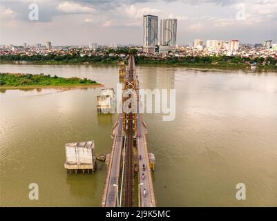 Vue aérienne du pont long bien. Banque D'Images