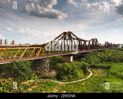 Vue aérienne du pont long bien. Banque D'Images