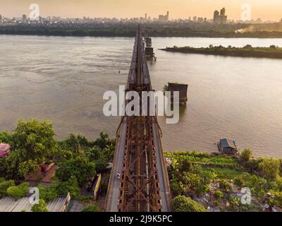 Vue aérienne du pont long bien. Banque D'Images