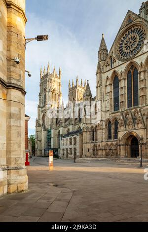 Matin à York Minster, York, Angleterre. Banque D'Images