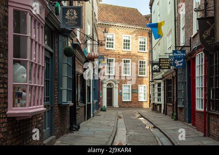 Matin sur les ruines à York, Angleterre. Banque D'Images