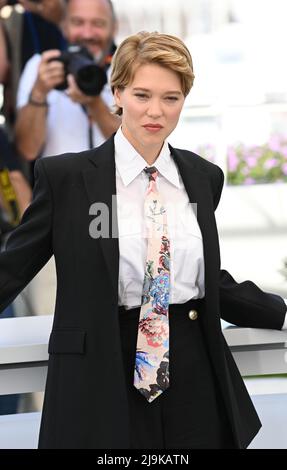 Lea Seydoux aux crimes du futur photocall lors du Festival de Cannes 75th. Date de la photo: Mardi 24 mai 2022. Banque D'Images