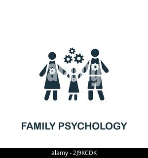 Icône Psychooly de famille. Monochrome simple Psychologie icône pour modèles, web design et infographies Illustration de Vecteur