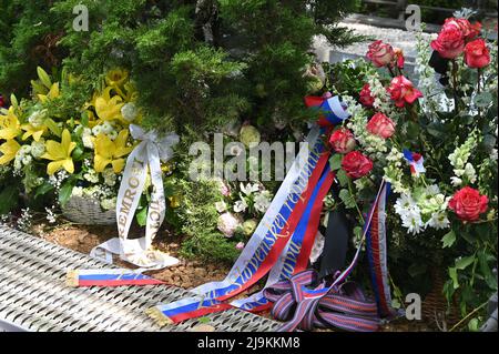 Rossice, République tchèque. 24th mai 2022. Dernier adieu à l'historien d'art tchèque, collectionneur et patron Meda Mladkova à Rossice, République tchèque, le 24 mai 2022. Crédit : Igor Zehl/CTK photo/Alay Live News Banque D'Images