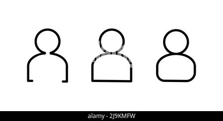 Ensemble Premium d'icônes de ligne utilisateur. Illustration de Vecteur