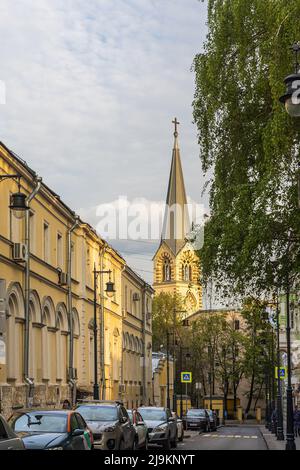 Moscou, Russie - 22 mai 2022, la Cathédrale évangélique luthérienne Saint-Pierre et Paul à Moscou. Banque D'Images