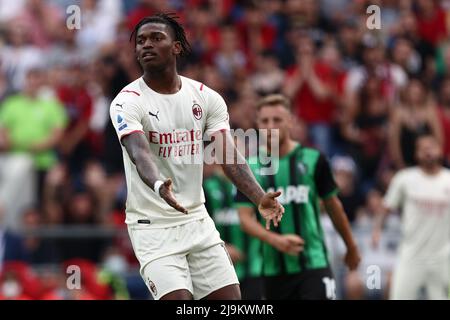 Stade MAPEI, Reggio Emilia, Italie, 22 mai 2022, Rafael Leao (AC Milan) gestes pendant les États-Unis Sassuolo vs AC Milan - football italien série A match Banque D'Images