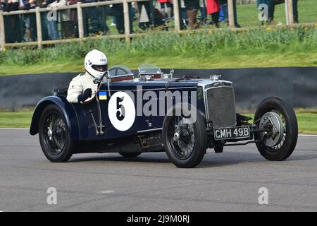 Mark Morgan, Frazer Nash Shelsley, Un F P Fane Trophy, un seul pilote, course de vingt minutes pour la chaîne d'avant-guerre, Frazer Nash, Goodwood 79th membres Banque D'Images