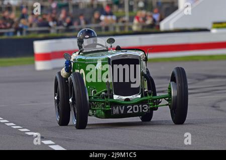 Robert Beebee, Frazer Nash réplique TT, Un F P Fane Trophy, un seul pilote, course de vingt minutes pour la chaîne d'avant-guerre, Frazer Nash, Goodwood 79th Memb Banque D'Images