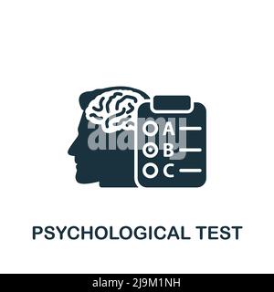 Icône de test psychologique. Monochrome simple Psychologie icône pour modèles, web design et infographies Illustration de Vecteur