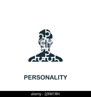 Icône personnalité. Monochrome simple Psychologie icône pour modèles, web design et infographies Illustration de Vecteur