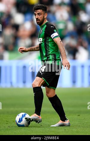 Reggio Emilia, Italie. 22 mai 2022. Francesco Magnanelli de l'US Sassuolo en action pendant la série Un match de football entre l'US Sassuolo et l'AC Milan. Credit: Nicolò Campo/Alay Live News Banque D'Images