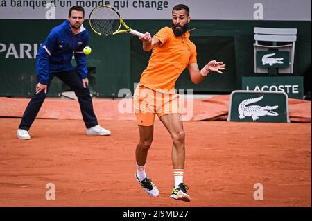 Paris, France - 24 mai 2022, Benoit paire de France pendant le troisième jour de Roland-Garros 2022, French Open 2022, Grand Chelem tournoi de tennis le 24 mai 2022 au stade Roland-Garros à Paris, France - photo Matthieu Mirville / DPPI Banque D'Images