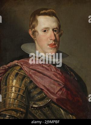 Titre: Philip IV Créateur: Diego Rodríguez de Silva y Velázquez Date: 1626 - 1628 Dimensions: 57 x 44 cm Moyen: Huile sur toile lieu: Museo Nacional del Prado Banque D'Images