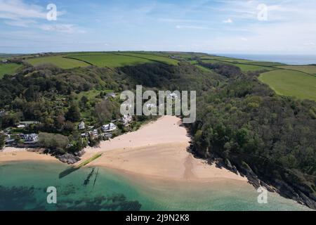 Mill Bay Salcombe Devon UK vue aérienne de drone Banque D'Images