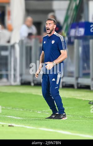 Stade Pier Luigi Penzo, Venise, Italie, 22 mai 2022, Alessandro Agostini, entraîneur en chef de Cagliari, gestuelle pendant Venezia FC contre Cagliari Calcio - ita Banque D'Images