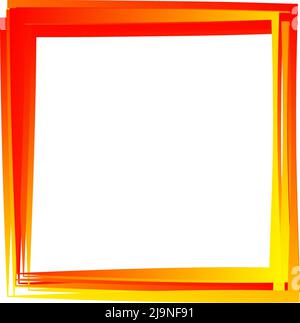 Cadre de contour carré aléatoire, élément de bordure. Illustration vectorielle, graphiques clip-art Illustration de Vecteur