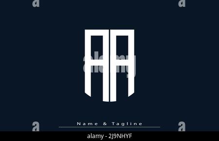 Lettres de l'alphabet initiales Monogram logo AA Illustration de Vecteur