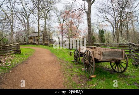 Le site de service du parc national de la maison d'enfance de Lincoln Banque D'Images