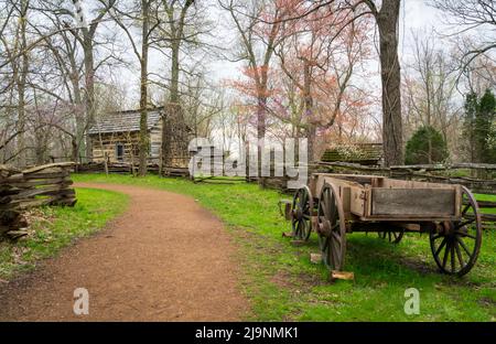 Le site de service du parc national de la maison d'enfance de Lincoln Banque D'Images