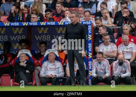 LONDRES, ANGLETERRE - 22 MAI : lors du match de la Premier League entre Crystal Palace et Manchester United au parc Selhurst sur 22 mai 2022 à Londres, ONU Banque D'Images