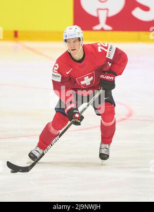 Helsinki, Finlande. 24th mai 2022. Dominik EGLI, SUI 72 dans le match ALLEMAGNE - SUISSE 3-4 après tir de pénalité Championnat DU MONDE de HOCKEY SUR GLACE IIHF Groupe A à Helsinki, Finlande, 24 mai 2022, saison 2021/2022 © Peter Schatz / Alay Live News Banque D'Images