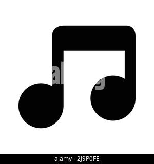 icône musique sur fond blanc Illustration de Vecteur